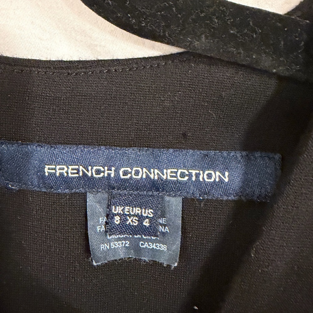 French Connection Bodycon Black Dress - Sz XS - Picture 3 of 6